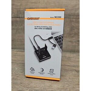 FIDECO M.2 NVMe SATA SSD Cloner Dock 20Gbps USB 3.2 Dual Enclosure Offline Clone